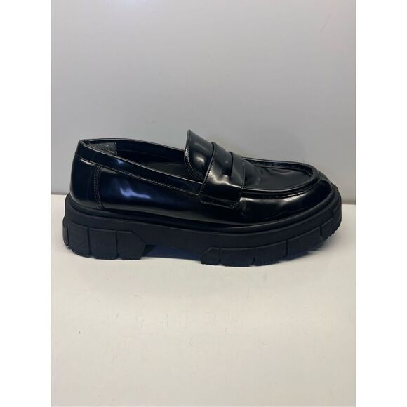 Bershka Loafers Womens Size 40 EU Platform Chunky Black Slip On Shoes - Picture 1 of 8